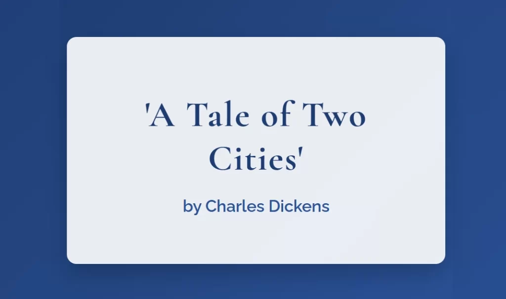 A Tale of Two Cities