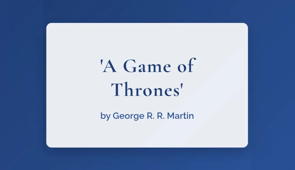 A game of thrones