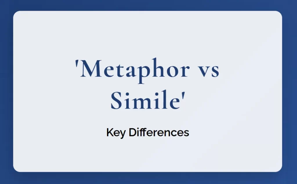 Metaphor vs Simile