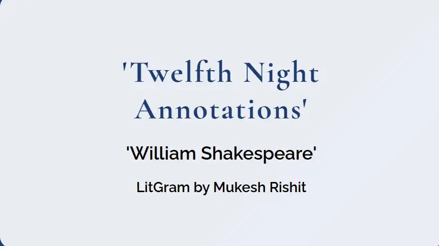 twelfth night annotations