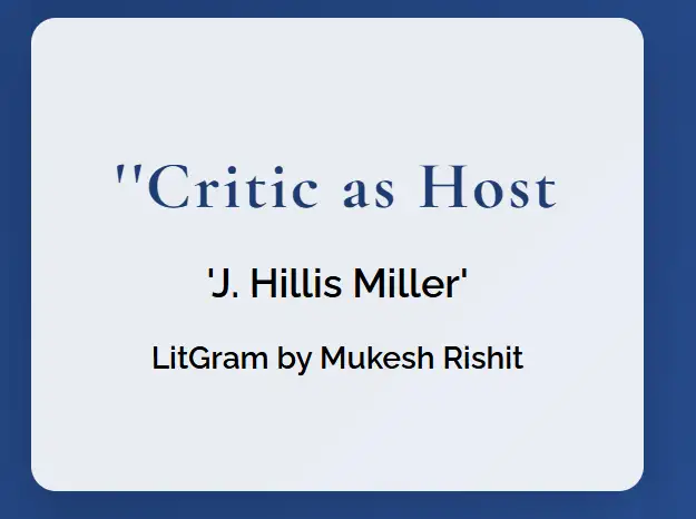 critic as host
