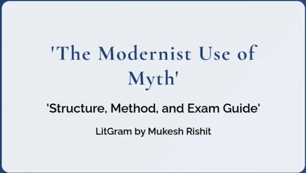 Modernist Use of Myth