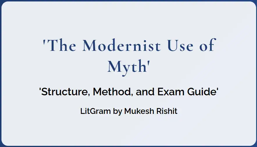Modernist Use of Myth