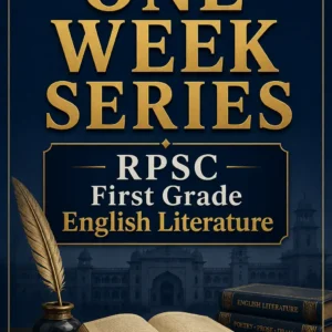 One Week Series For RPSC First Grade English Literature